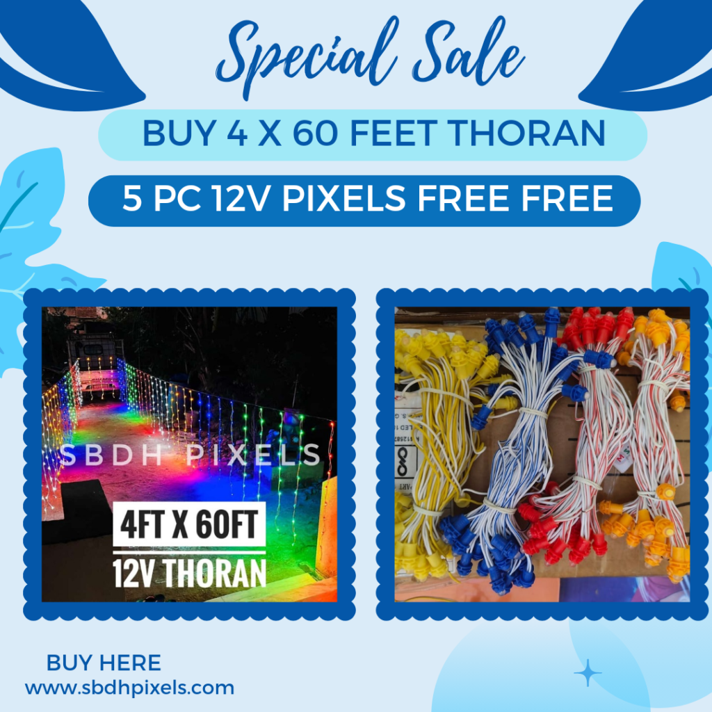 4 x 60 Feet 12V Thoran With 5Pc 12V Pixels Free Free