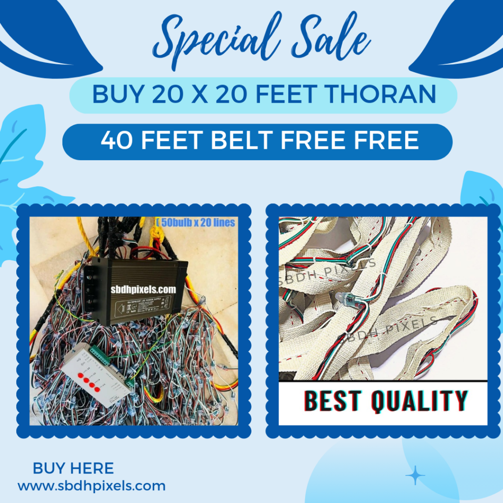 20 x 20 Feet Thoran With Pixel Belt Free
