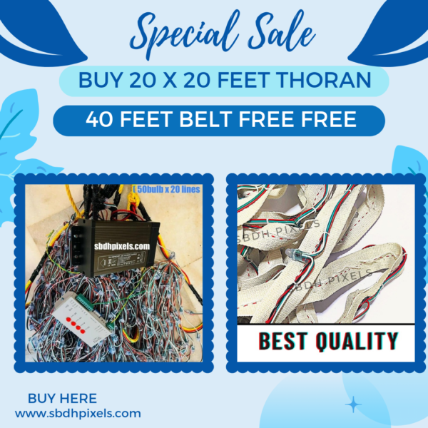 20 x 20 Feet Thoran With Pixel Belt Free