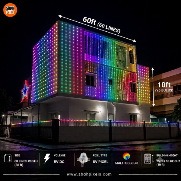 10ft(height) x 60ft(width) Pixel Led Design Thoran
