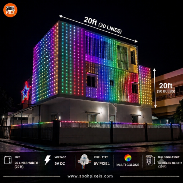 20ft(height) x 20ft(width) Pixel Led Design Thoran