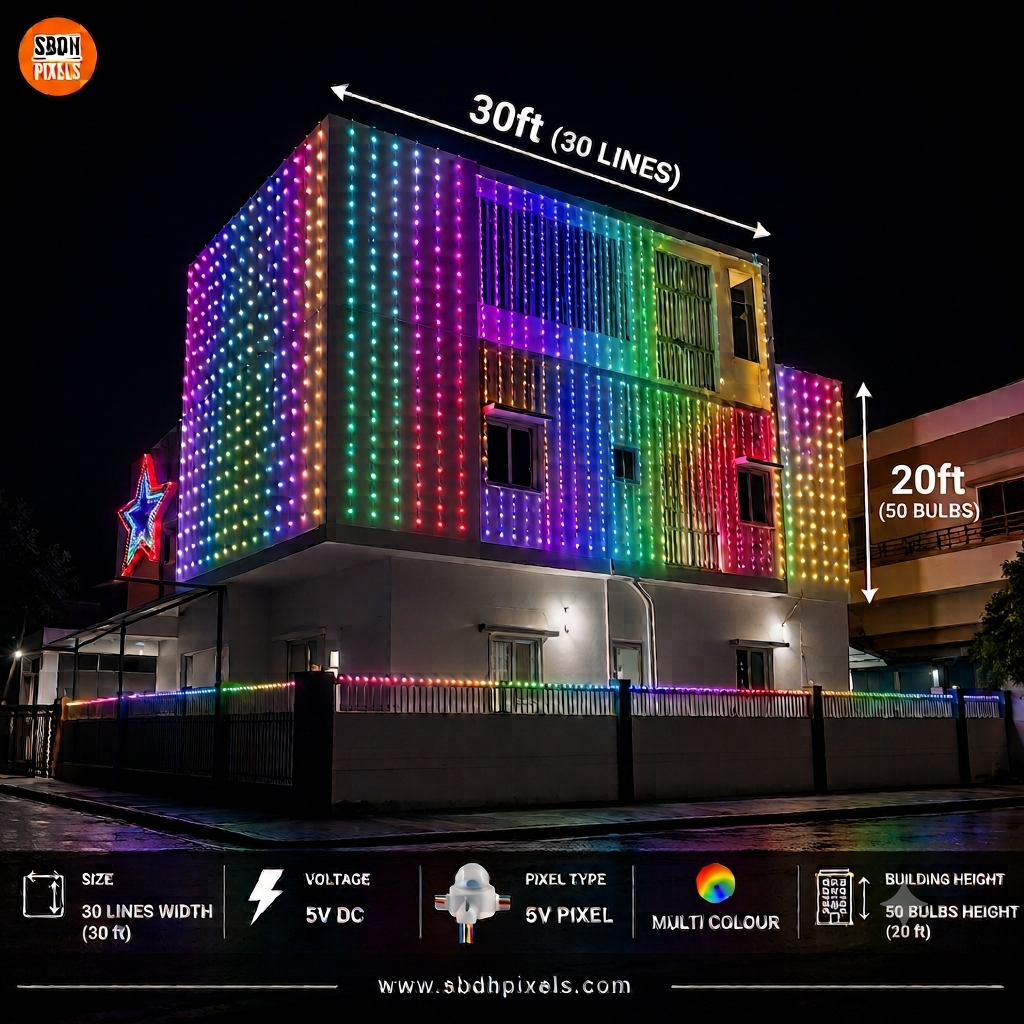 20ft(height) x 30ft(width) Pixel Led Design Thoran