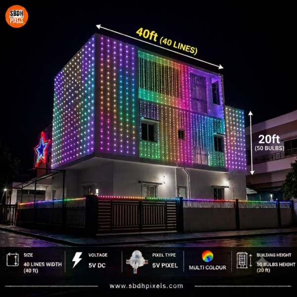20ft(height) x 40ft(width) Pixel Led Design Thoran
