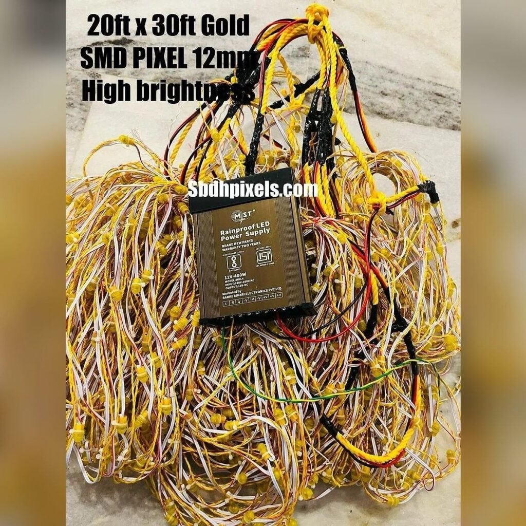 20x30 Ft Gold LED Thoranam with 400W SMPS