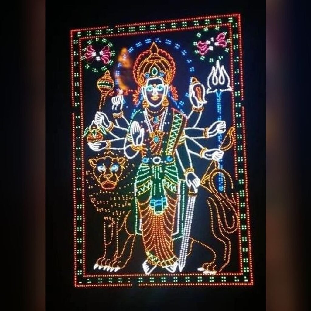 4x8 Ft Durga Devi Pixel LED Board