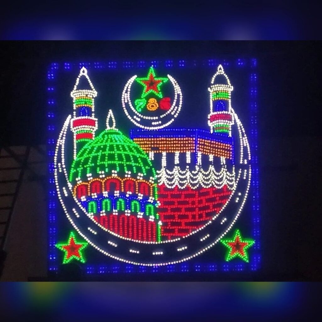 8x8 Ft Masjid Pixel LED Board for Eid