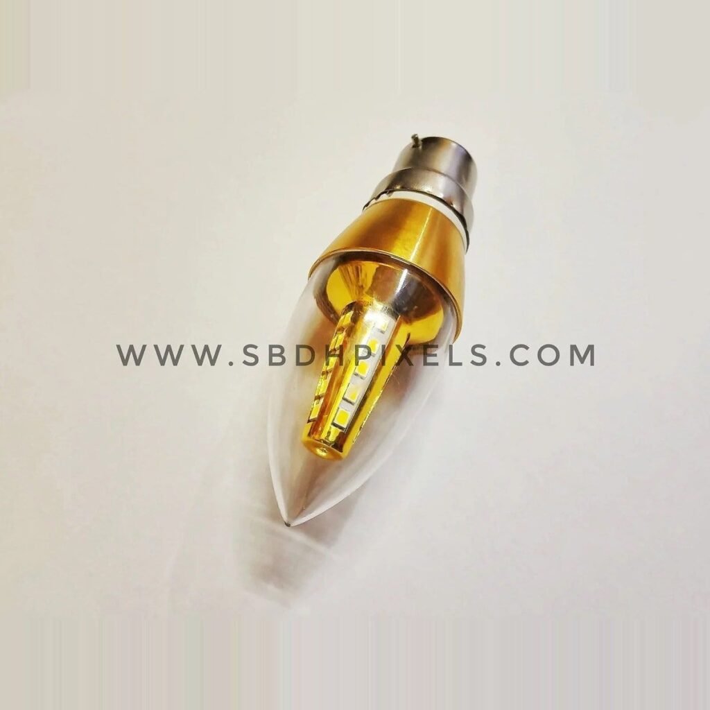Warm White 5W LED Candle Bulb, B22